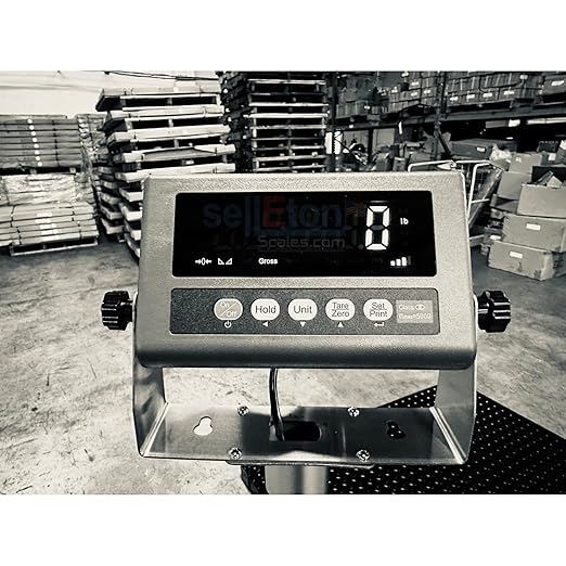 Liberty SL-7517-4x4 Industrial Floor Scale - Advanced Weighing Solution with Data Transfer, Alarm & Animal Weighing Features (2500 lb x .5 lb)