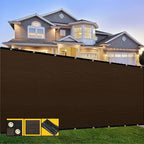 Customized 4' x 223' Brown Fence Privacy Screen,with Bindings & Grommets,Heavy Duty for Gardens Backyard Patio Tennis Court Pool Construction Project Outdoor Events,We Make Custom Sizes
