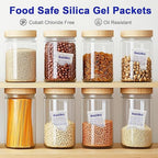 Silica Gel Packets, 100 Gram 10 Packs Moisture Absorbers with Color Indicating, Food Safe Desiccant Packs for Storage, Silica Packets for Foods, Electronics, Closet, 3D Filaments