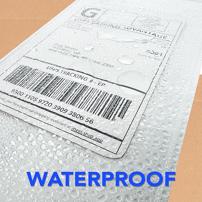 1000 Count 4.5" x 5.5" Shipping Label Envelopes, Clear Packing List Pouches with Self-Adhesive Back, Top Loading for Shipping Labels Sleeves, for Packing Slips, Labels Invoices & Paperwork. GPI