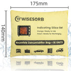2 Pack 500G Reusable Silica Gel Desiccant Dehumidifier Bags, Color Indicating Moisture Absorbers for Car, Closet, Garage, 3D Filaments, Emoisture, Microwave Rechargeable Reusable Drying Bags