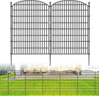 No Dig Decorative Garden Fence 5 Panels, 40 in (H) x 11.8 ft (L), Dog Fence Outdoor for Yard, Rustproof Metal Animal Barrier Ground Stakes Fencing for Garden, Patio, Flower Bed