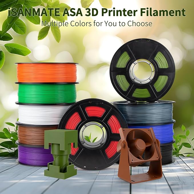 iSANMATE ASA Filament 1.75mm Bluish-Grey 1KG, UV & Weather Resistant 3D Printer Filament Perfect for Outdoor Functional Parts, Dimensional Accuracy +/- 0.02mm, 1kg Spool (2.2lbs)