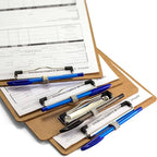 Officemate Wood Clipboard, Letter Size, Low Profile Clip with Pen Holder, 6 Pack (83826)