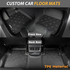 AIPOIL® Floor Mats & Cargo Liner Set for 2024-2025 2026 Mazda CX90 & CX90 PHEV (7 Passengers) TPE All Weather Protection All Weather Protection Full Set Custom Car Mats Accessories - Black