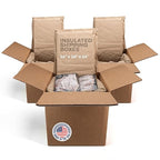 Insulated Thermal Shipping Boxes 16"x16"x16", Pack of 3 - USA-Made Cold Food Shipping Box 9.5-Gallon Capacity with Thermal Paper Liners, Absorb Condensation – Ideal for Frozen Food by IDL Packaging