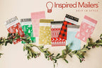 Inspired Mailers - Poly Mailers 6x9-100 Pack - Snowflake Baubles (Gold) - Winter Mailing Envelopes - Small Shipping Bags - Holiday Poly Mailers Bags