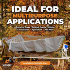 Heavy Duty Silver Poly Tarp 100' X 100' - Bulk Full Pallet (2 Pack) - Multipurpose Protective Cover - Durable, Weather Proof & Tear Resistant - 12 Mil Thick Polyethylene - by Xpose Safety