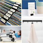 208 PCS Binder Clips Assorted Sizes, Metal Large Binder Clips Bulk, Black Binding Paperwork Clamp for Paper, 6 Size Clips Office Supplies for Business and School