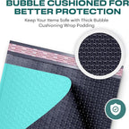 Teal 10.5x16 Inch Large Poly Bubble Mailers #5 | Padded Envelopes with Self Seal | Air Lined Cushioned Bubble Mailer | Usable Size 10.5x15 | 200 Pack Bulk | Lightweight shipping Bags