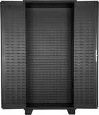 Jamco Tool Storage Cabinets with Bin Mounts, Model DZ, Includes 132 Bins, 36-Inch W x 24-Inch D x 78-Inch H, Blue Bins
