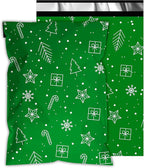 Poly Mailers 10x13 Inch 100 Pcs - Christmas printed Shipping Bags, 2.4mil Thickness, Waterproof and Tear Resistant Mailing Envelopes, Self-Sealing Packaging Bags for Small Business