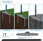 Patio 5' x 70' Outdoor Privacy Screen Freestanding Temporary Fence Panels Net Cover with Metal Poles for Outside Backyard Pool Garden Air Conditioner Fencing, Light Gray