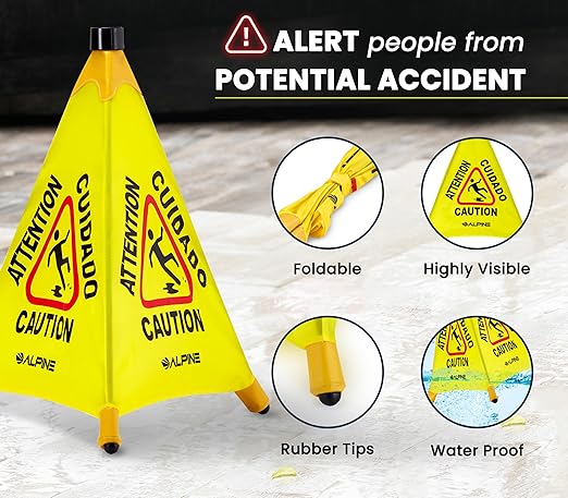 Pop-Up Wet Floor Warning Sign by Alpine
