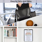 ZCZN Metal Clipboard, 4 Pack Heavy Duty Aluminum Clipboards 12 x 9 Inches, A4 Letter Sizer Document Holder with High Capacity Clip, Suitable for School, Office, Jobsite or Medical Staff, Black