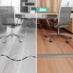 Floor Cord Cover Cavity 0.8"x0.37" Self Adhesive Cord Hider, 10FT Low Profile Cable Management, Extension Strip Protector for Wires, Prevent Cable Trips for Offices, Gyms, Exhibitions（Gray）