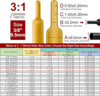 Chanzon 3:1 Ratio 3/8" (9.5mm) Heat Shrink Tubing - Marine Grade Waterproof Adhesive Lined - 8Ft Roll (2.5M Total Length) Yellow Polyolefin Sleeving Wrap Shrinking 3 to 1 Ratio 1pcs