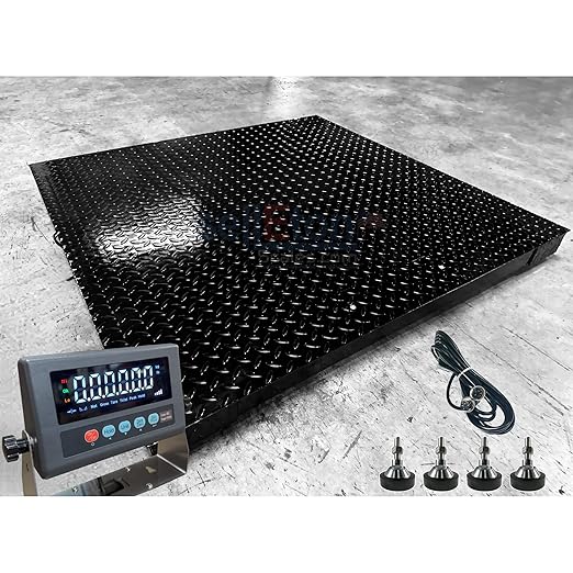 Liberty SL-7517-4x4 Industrial Floor Scale - Advanced Weighing Solution with Data Transfer, Alarm & Animal Weighing Features (5000 lb x 1 lb)