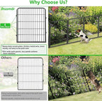 Decorative Metal Garden Fence with Gate Dog Fence Outdoor for Yard, 32in(H) x 96Ft(L) No Dig Fence 36 Panels Fencing for Dogs Animal Barrier Fence Garden Fencing for Yard, Patio, Flower Bed