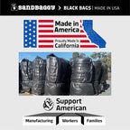 Sandbaggy Black Pallet Covers | Made in USA | Tarp Fits Large Pallets Up to 55" x 55" x 75" | Built w/ 6 Months UV Protection | Heavy Duty 1.5 Mil Thick Plastic (Pack of 10, 1.5 Mil Thick)