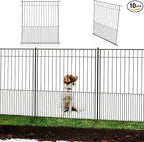WESLEY'S CORNER Tall Fence Panels - 32”H x 29”L, No Dig Metal Dog Fence, Heavy Duty, Garden Border & Animal Barrier, Rustproof, Decorative Fencing for Backyards, Frontyards, Outdoors and Edging