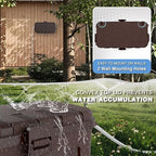 Flemoon Medium Outdoor Electrical Box (11.5x5.2x4 inch), IP54 Waterproof Extension Cord Cover w/6 Cable Entry Ports, Weatherproof Connection Box for Power Strip, Timer, Plug, Holiday Lights, Brown