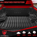 Truck Bed Mat Bed Liner Fit for Ford Ranger (5FT, 59.6" Bed) 2019-2023, Vehicle Truck Bed Liner Custom Fit All Weather Protection TPE Pickup Car Bed Mat