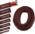30ft PET Expandable Sleeving Wire Cable Sleeve (1/2", Red&Black)