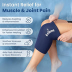 IceSleeve Elbow & Knee Ice Pack Wrap, Reusable Ice Sleeve for Arm & Leg, Flexible Gel Ice Pack for Knee Injuries, Tennis Freeze Sleeve Elbow Compression Wrap, Cold & Heat Therapy, Blue L 1 Pack