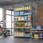 IZEUK 6-Tier Heavy Duty Metal Wire Shelving Unit, Adjustable Storage Rack Organizer for Garage, Kitchen, Office, Pantry, Warehouse (Chrome, 17.7" D x 47.2" W x 82.7" H)