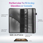 Car Registration and Insurance Holder,Leather Insurance License and Registration Card Holder for Car Glove Box, Auto Truck Document Holder Organizer for Men Women-Honey Moon Art