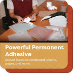 Aegis Adhesives - Compatible Labels Replacement for Brother DK-1201 (1.1" X 3.5”) Address & Barcode, Use with QL Label Printers - 12 Rolls + 1 Frame
