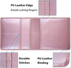 Car Insurance and Registration Holder, 5.5 x 5 Inch PU Leather Vehicle Glove Box Organizer Wallet Case for Insurance Card, Driver License, Paperwork - Rose Gold