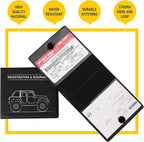 CANOPUS Car Registration and Insurance Holder, Car Document Holder, Vehicle Registration and Insurance Card Holder, Wallet for Auto, Trailer, Motorcycle, Truck, Vehicle Paperwork Organizer (2 Pack)