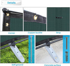 Patio 6' x 89' Outdoor Privacy Screen Freestanding Temporary Fence Panels Net Cover with Metal Poles for Outside Backyard Pool Garden Air Conditioner Fencing, Green