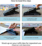 OfficeGoods No Slip Clip Refills - Binds Up to 50 Pages - Reusable (Clear)