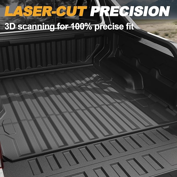 Truck Bed Mat 5FT for Chevy Colorado/GMC Canyon 2026 2025 2024 2023, All Weather TPE Heavy Duty Truck Mat Rear Bed Liner Cargo Mat for 2026 2025 Chevrolet Colorado Accessories