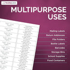 NextDayLabels 4' x 1" White Laser/Inkjet Printer Labels - 2000 Labels (100 Sheets, 20 Per Sheet) - Address, Shipping, Return Labels