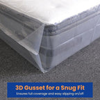 VICMORE 2 Pack King Mattress Bags for Moving, Storage & Disposal – Clear Heavy-Duty Plastic Covers, Tear-Resistant & Dustproof, Recyclable