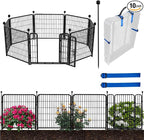 ADAVIN Garden Fencing 36 Inch High, Low Threshold Door, 10 Panels Total 22.1 Ft(L), Dog Fence Outdoor for Yard, Animal Barrier Fence, Fencing for Garden Beds, Pet Fences, Garden Fence Border.