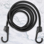 ZHOUBIN 72 Inch Black Bungee Cords with Hooks Heavy Duty, 1 Pcs