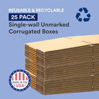 BOX USA Shipping Boxes 16"L x 16"W x 15"H, 25-Pack Medium Corrugated Cardboard Boxes for Shipping, Mailing, Packing, Packaging and Storage