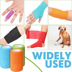 Treela 36 Pcs Self Adherent Bandage 4" X 5 Yard Wrap Breathable Cohesive Bandage Elastic Adhesive Tape for Stretch Athletic Sports Wrist Ankle(Multicolored)