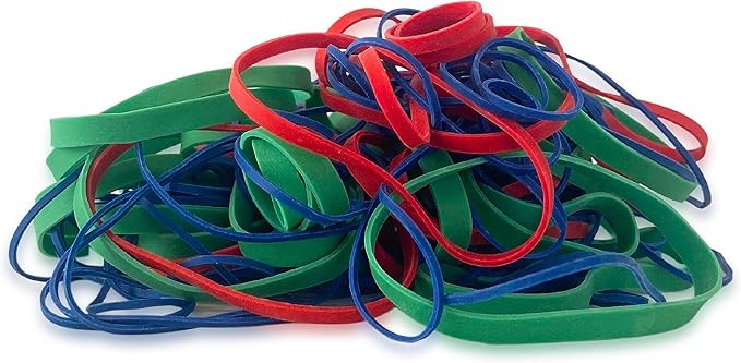 Upgrade Rubber Bands, Assorted Sizes & Colors, 1 lb 2-Pack, USA