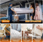 Stretch Film Shrink Wrap for Moving Supplies (5inch, 4 Pack) x 1000ft, Industrial Strength Plastic Wrap Stretch Roll for Pallet Wrapping Shipping Moving Boxes Storage Furniture with Handles, Clear