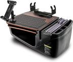 AutoExec AE-GMCD-PI-TAB-PS-21M GripMaster Car Desk for Your Vehicle Workstation and Mobile Office, Mahogany with 400 watt Power Inverter, Tablet Mount and Printer Stand