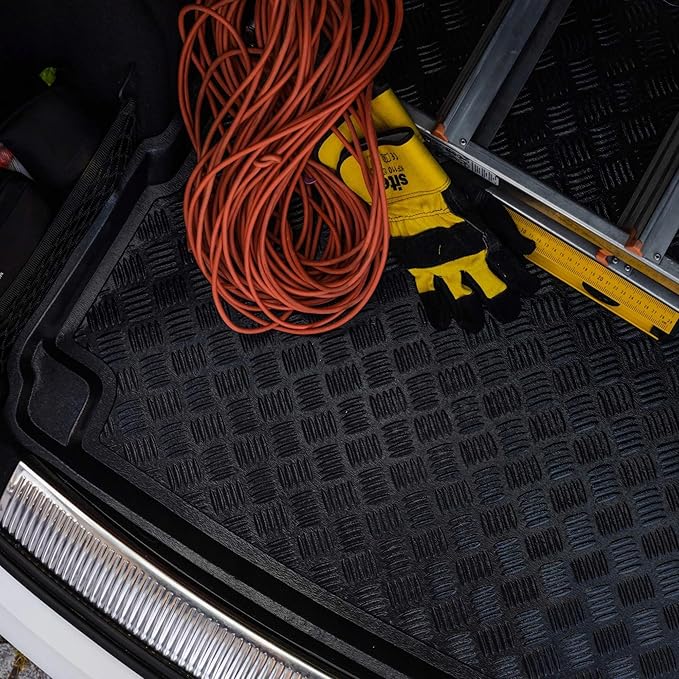 Rezaw-Plast Cargo Mat for Mercedes CLA 2014 2015 2016 2017 2018 2019 C117 Custom Fit Trunk Mat PE Odorless No Trimming Anti Slip Texture Waterproof Black