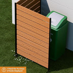Modern Shade 5' x 3' Wood Privacy Fence Screen (4 Panel) Natural Cedar Wood, Outdoor Privacy Fence Panel for Deck Balcony, Conceals Trash Cans Air Conditioner, Ultimate Fence Privacy Screen