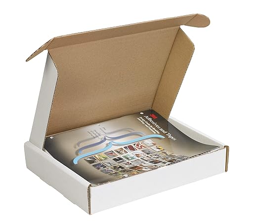 Box USA 17" Deluxe Shipping Boxes 17 1/8"L x 11 1/8"W x 2"H, 50-Pack - White Box Mailers for Packaging, Storage, Gifts or Bulk Business Orders