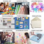 Double Sided Tape 16.5ft,Picture Hanging Strips Heavy Duty Mounting Tape Removable,Foam Tape Waterproof For Scrapbooking Poster Tape, Carpet Tape Rug Gripper,Art & Craft Tape,Adhesive Sticky Tape